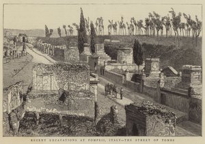 Fouilles récentes à Pompéi, Italie, la Rue des Tombeaux - English School